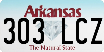AR license plate 303LCZ