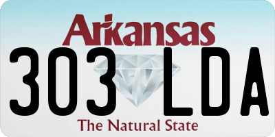 AR license plate 303LDA