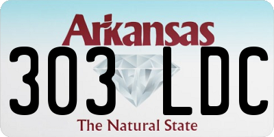 AR license plate 303LDC