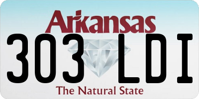 AR license plate 303LDI