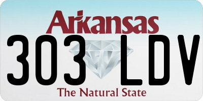 AR license plate 303LDV
