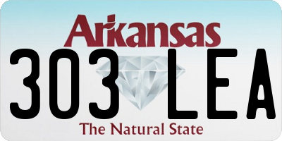 AR license plate 303LEA
