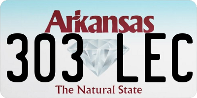 AR license plate 303LEC