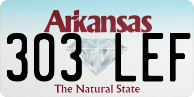 AR license plate 303LEF