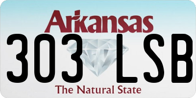 AR license plate 303LSB