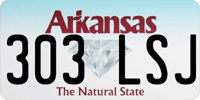 AR license plate 303LSJ