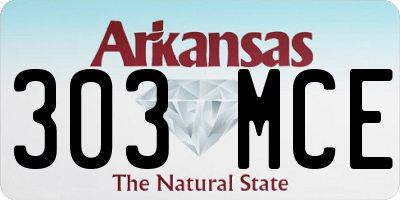 AR license plate 303MCE