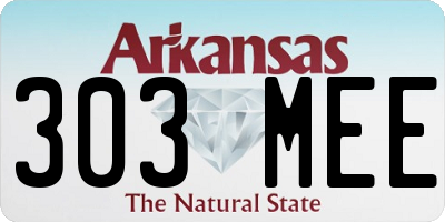 AR license plate 303MEE