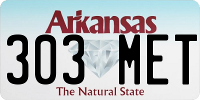 AR license plate 303MET