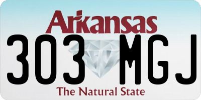AR license plate 303MGJ