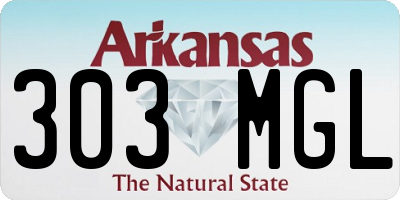 AR license plate 303MGL