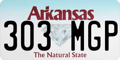AR license plate 303MGP