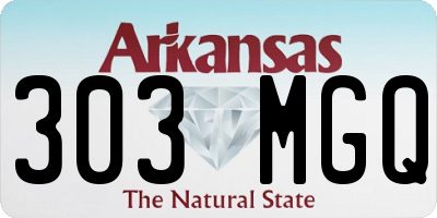 AR license plate 303MGQ