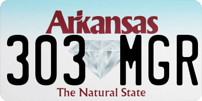 AR license plate 303MGR