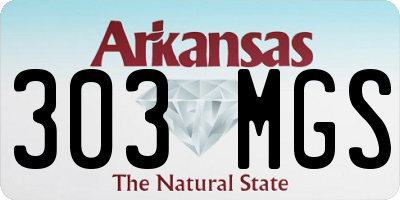 AR license plate 303MGS