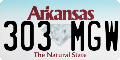 AR license plate 303MGW