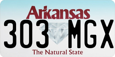 AR license plate 303MGX
