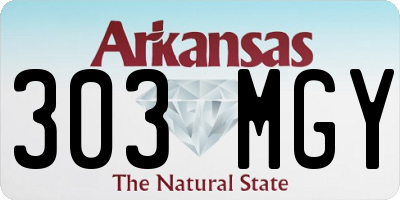 AR license plate 303MGY