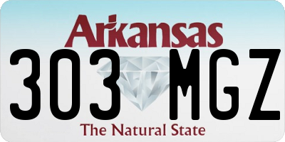 AR license plate 303MGZ