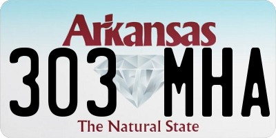 AR license plate 303MHA