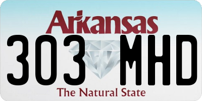 AR license plate 303MHD