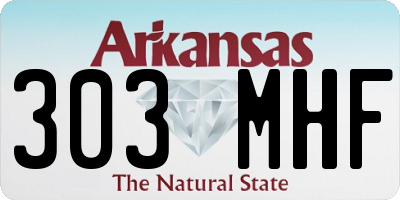 AR license plate 303MHF
