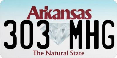 AR license plate 303MHG