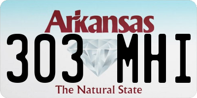 AR license plate 303MHI