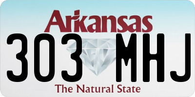 AR license plate 303MHJ