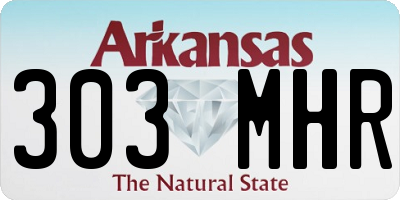 AR license plate 303MHR