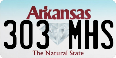 AR license plate 303MHS