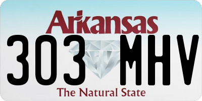 AR license plate 303MHV