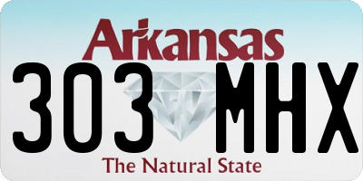 AR license plate 303MHX