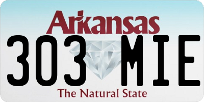 AR license plate 303MIE