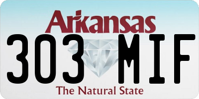 AR license plate 303MIF