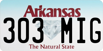 AR license plate 303MIG