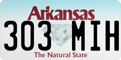 AR license plate 303MIH