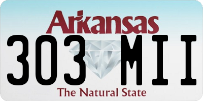 AR license plate 303MII