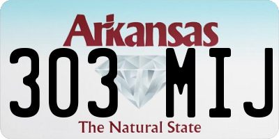 AR license plate 303MIJ