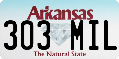 AR license plate 303MIL