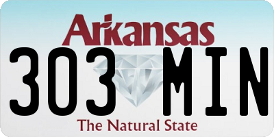 AR license plate 303MIN