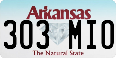 AR license plate 303MIO