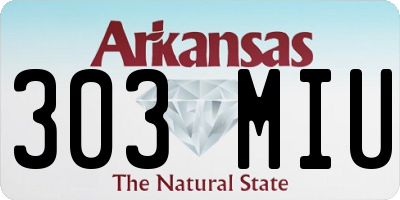AR license plate 303MIU