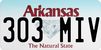 AR license plate 303MIV