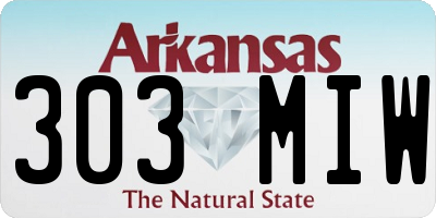 AR license plate 303MIW