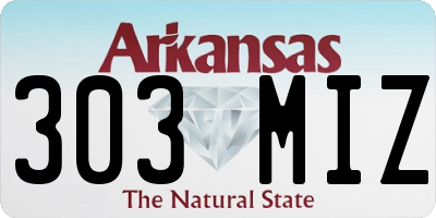 AR license plate 303MIZ