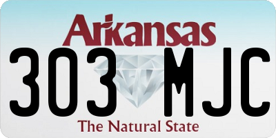 AR license plate 303MJC