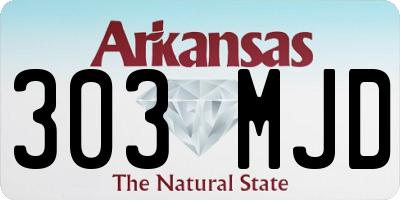 AR license plate 303MJD
