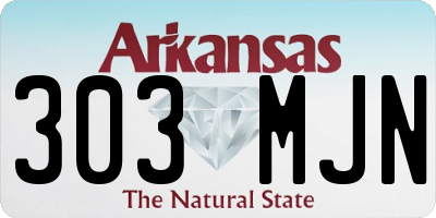 AR license plate 303MJN