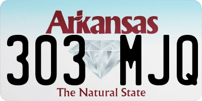 AR license plate 303MJQ
